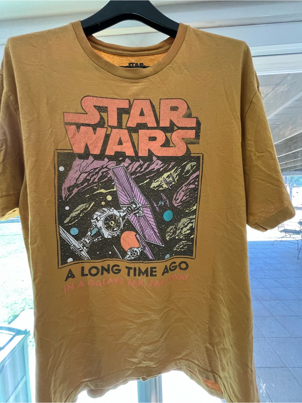 Star Wars Tee in Mustard with Black Logo